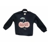 KİRAZ BASKILI LOVE SUZENELİ KIZ SWEATSHIRT