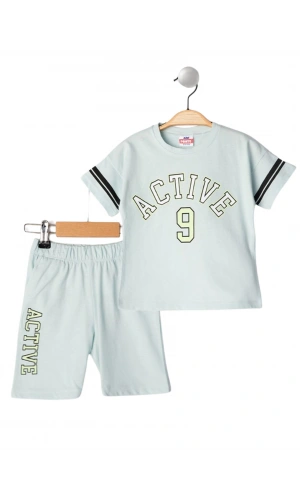 ACTIVE BASKILI ŞORTLU ERKEK TAKIM