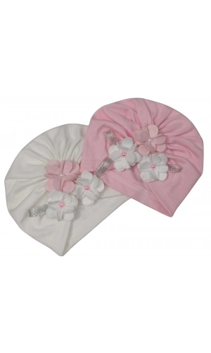 ÇİÇEKLİ KIZ BEBEK BONE