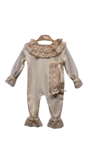 DANTELLİ BERELİ PATİKSİZ KIZ TULUM