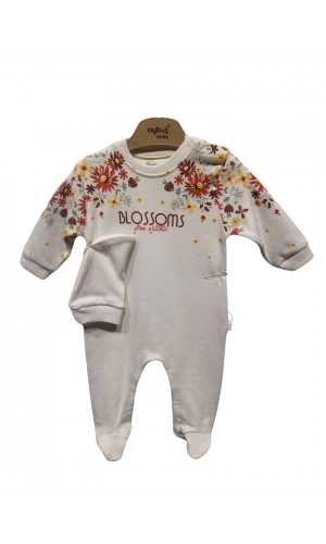 INTERLOK ÇİÇEKLİ BERELİ PATİKLİ KIZ TULUM