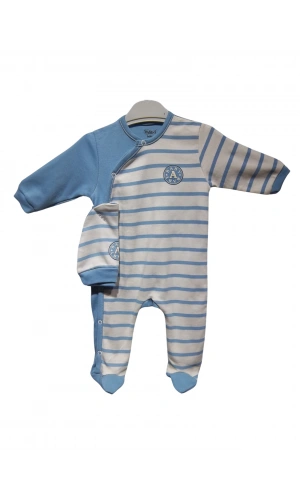 INTERLOK ÇİZGİLİ - BERELİ PATİKLİ ERKEK TULUM