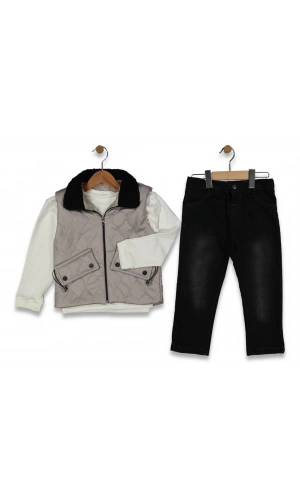 KAPİTONE YELEKLİ 3LÜ ERKEK TAKIM