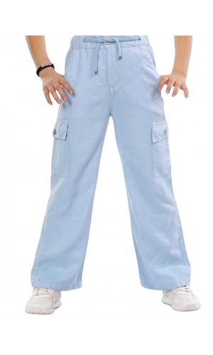 KARGO CEPLİ PLAZO KIZ PANTOLON