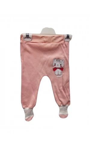 KEDİ BASKILI PATİKLİ KIZ TEK ALT