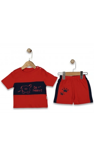 KÖPEK BASKILI ŞORTLU ERKEK TAKIM