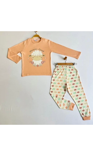 KUZU BASKILI KIZ PİJAMA TAKIMI