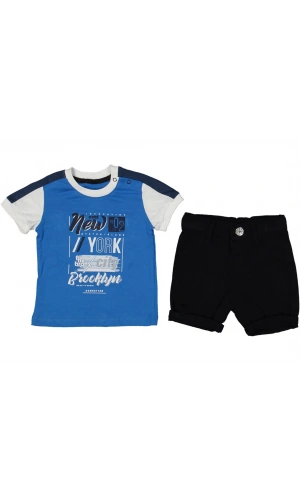 NEWYORK BASKILI ŞORTLU ERKEK TAKIM