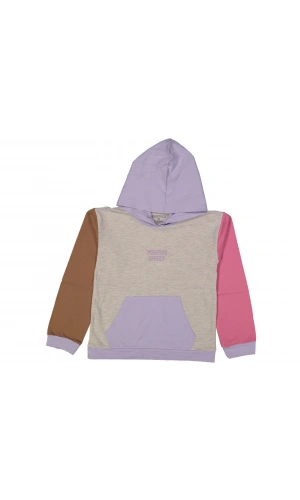 POSITIVE EFFECT NAKIŞLI KAPUŞONLU KIZ SWEATSHIRT