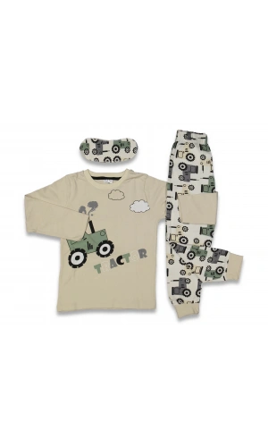TRAKTÖR BASKILI ERKEK PİJAMA TAKIMI