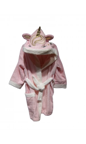 UNICORN DETAYLI KIZ BORNOZ