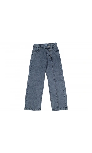 YANDAN PATLI JEANS KIZ PANTOLON