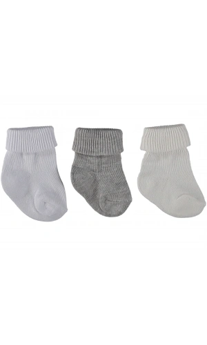 ERKEK BEBEK 3LÜ ASETATLI SOKET ÇORAP
