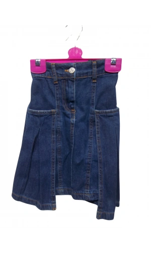 CEPLİ PİLELİ JEANS ETEK