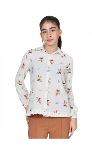 ÇİÇEK DESENLİ ROBA KOL GÖMLEK