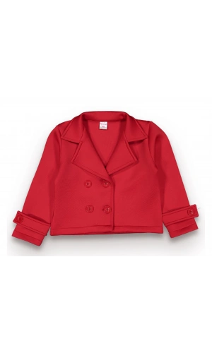 ÇİFT DÜĞMELİ DALGIÇ KIZ CEKET