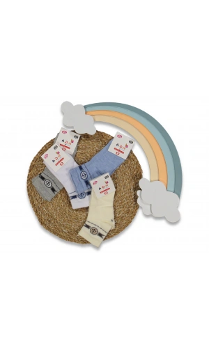 ERKEK ÇOCUK ÇAPA DESEN SOKET ÇORAP