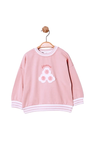 FLOWERS NAKIŞLI KIZ SWEATSHIRT