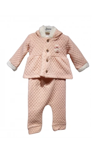 GARNİLİ KAPİTONE HIRKALI KAPÜŞONLU KIZ TAKIM