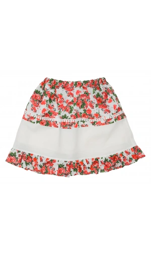 GÜL DESENLİ ASTARLI ETEK