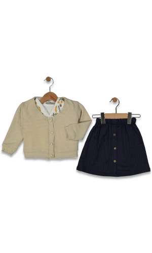 HIRKALI ETEKLİ 3LÜ KIZ TAKIM