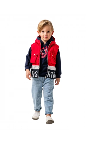 JEANS PANTOLONLU YELEKLİ 3LÜ ERKEK TAKIM