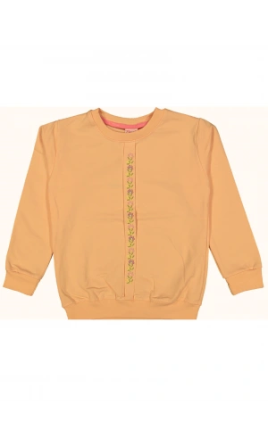 KANAVİÇE NAKIŞLI KIZ SWEATSHIRT