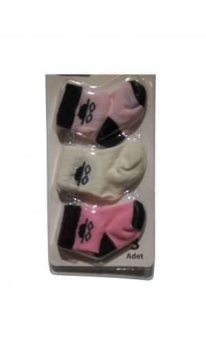 KIZ BEBEK 3LÜ HAVLU SOKET ÇORAP