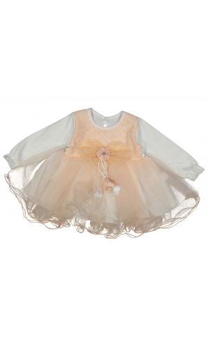 MİSİNALI TÜLLÜ KIZ ELBİSE