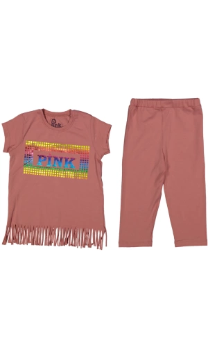 PINK BASKILI TAYTLI KIZ TAKIM