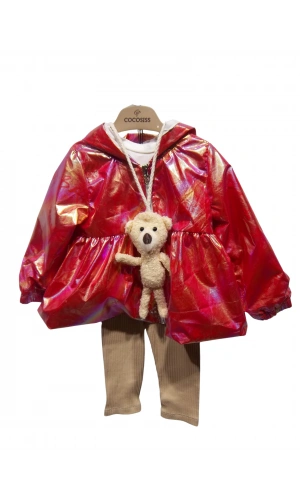 RAINCOAT AYICIK AKSESUARLI KIZ TAKIM