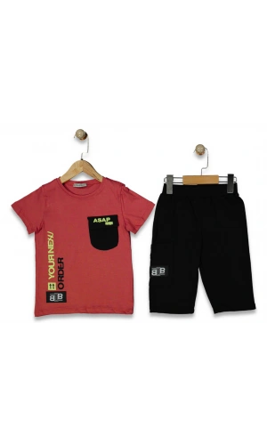 YOURNEW BASKILI ŞORTLU ERKEK TAKIM