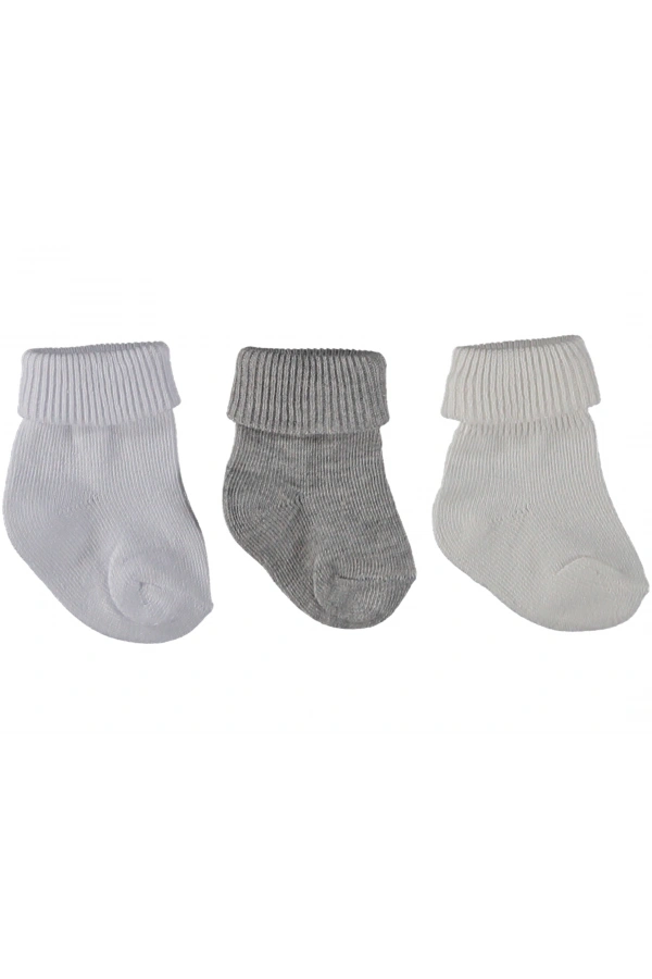 ERKEK BEBEK 3LÜ ASETATLI SOKET ÇORAP