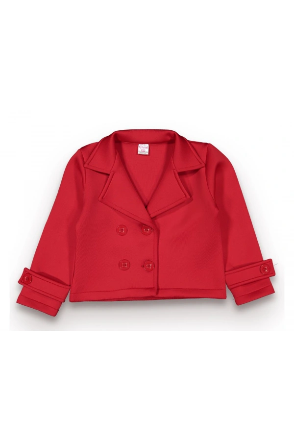 ÇİFT DÜĞMELİ DALGIÇ KIZ CEKET