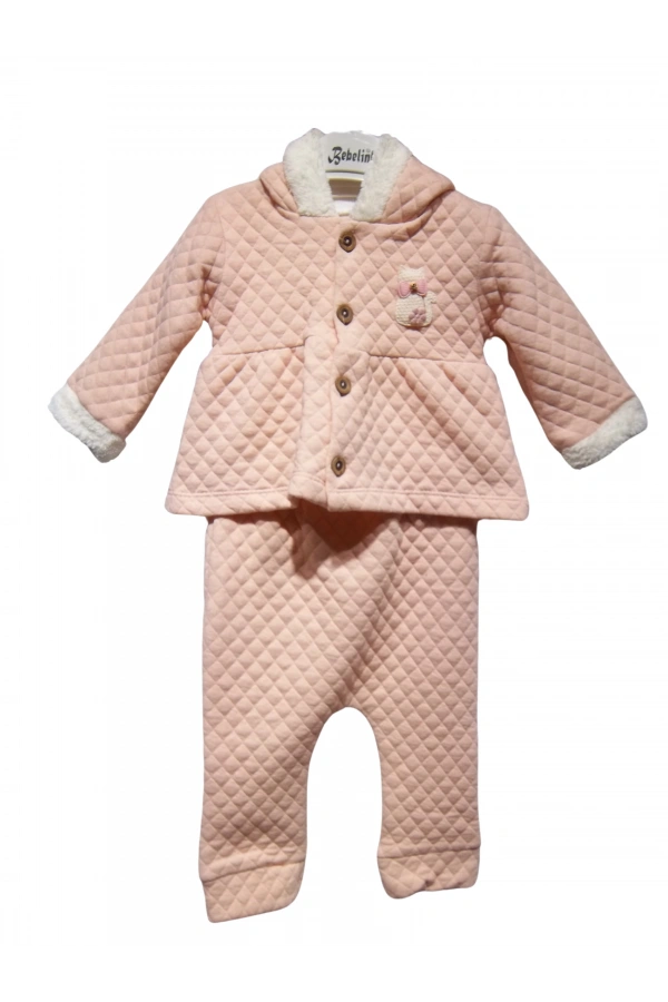 GARNİLİ KAPİTONE HIRKALI KAPÜŞONLU KIZ TAKIM