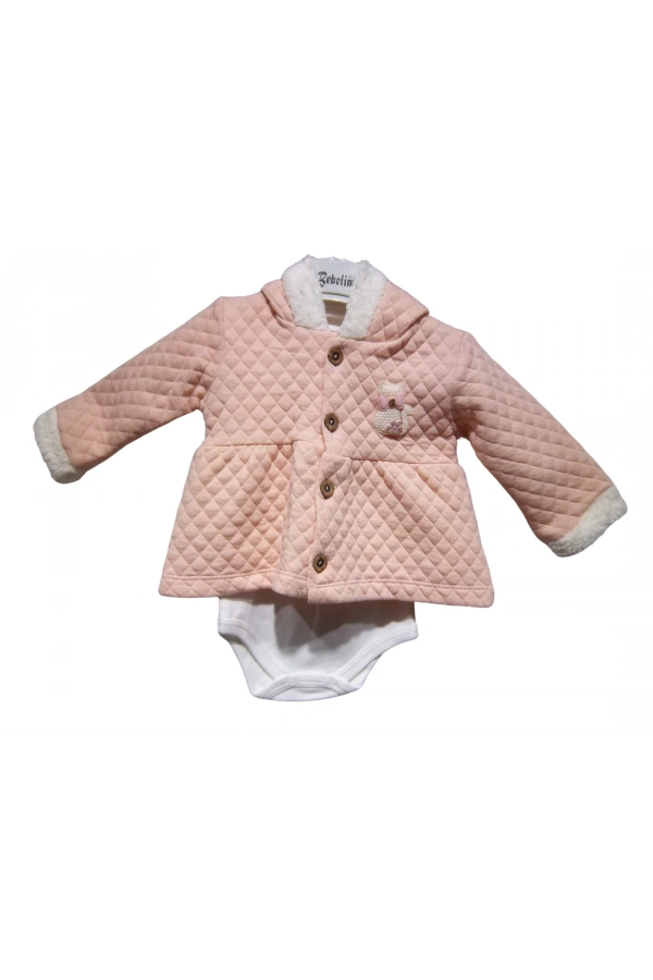 GARNİLİ KAPİTONE HIRKALI KAPÜŞONLU KIZ TAKIM