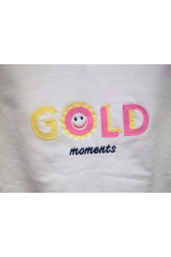 GOLD NAKIŞLI KIZ SWEATSHIRT