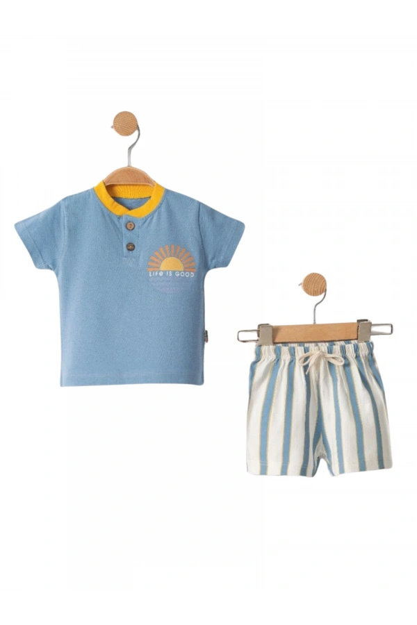 GÜNEŞ BASKILI ŞORTLU ERKEK TAKIM