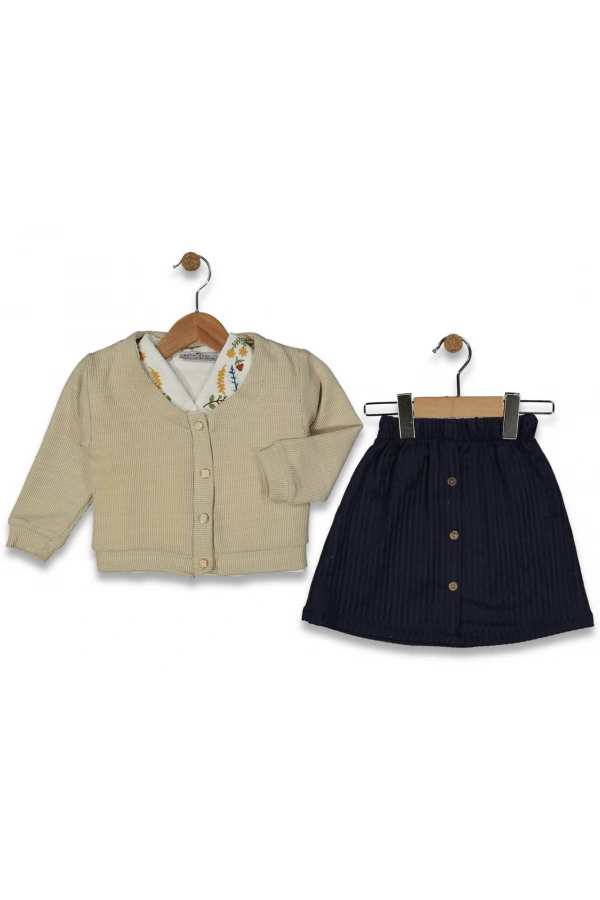 HIRKALI ETEKLİ 3LÜ KIZ TAKIM