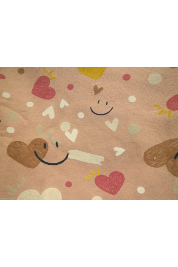 KALP BASKILI KIZ SWEATSHIRT