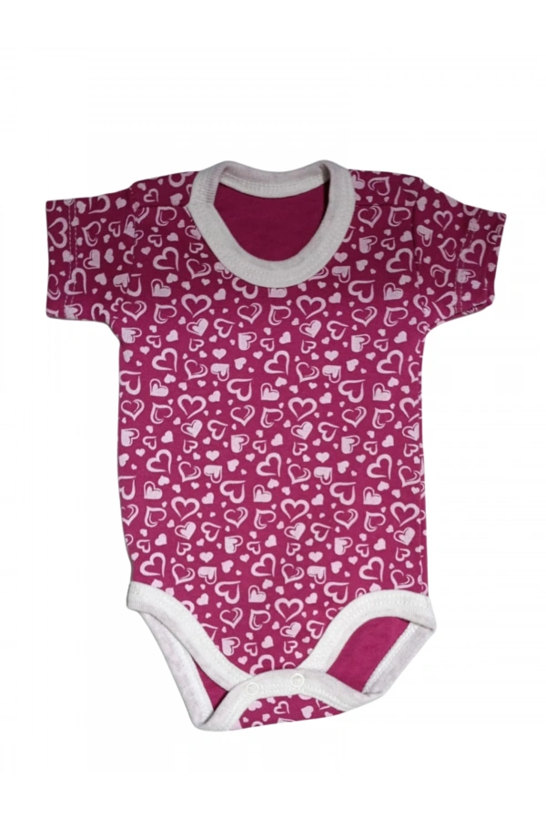 KALP DESENLİ KIZ BEBEK BODY