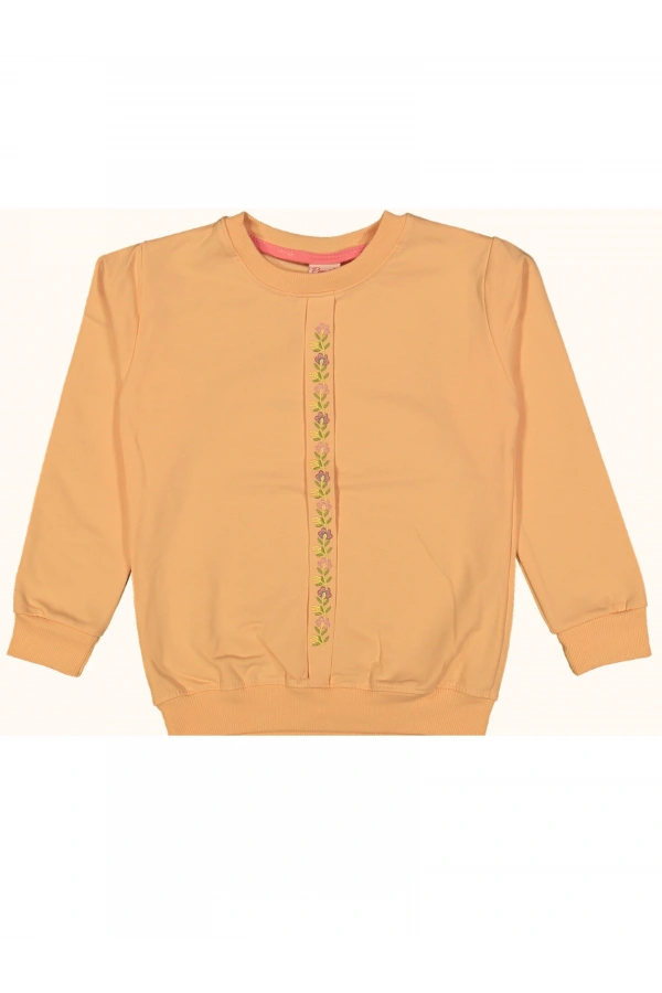 KANAVİÇE NAKIŞLI KIZ SWEATSHIRT