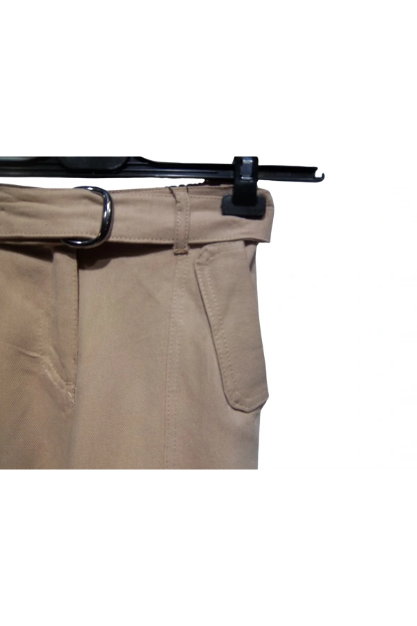 KEMER TOKALI KETEN KIZ PANTOLON