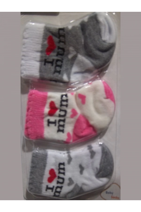 KIZ BEBEK 3LÜ ASETATLI SOKET ÇORAP