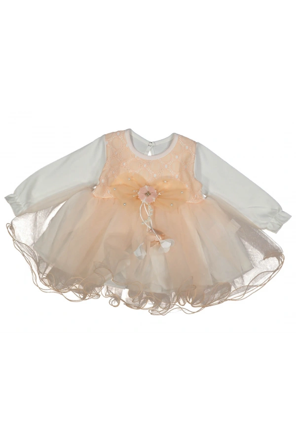 MİSİNALI TÜLLÜ KIZ ELBİSE