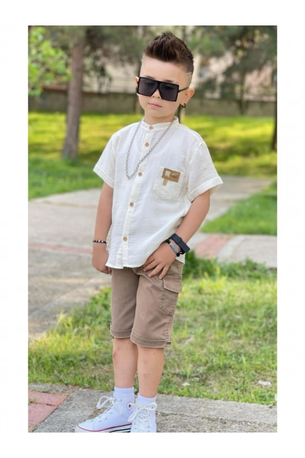 MÜSLİN GÖMLEKLİ KAPRİLİ ERKEK TAKIM