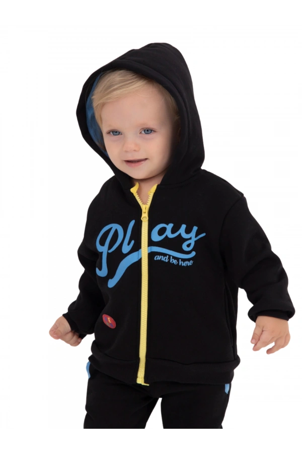 PLAY BASKILI FERMUARLI KAPÜŞONLU ERKEK TAKIM
