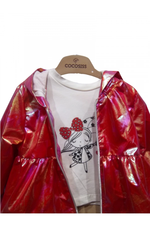 RAINCOAT AYICIK AKSESUARLI KIZ TAKIM