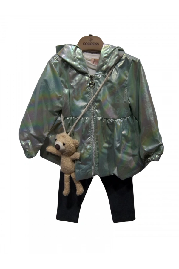 RAINCOAT AYICIK AKSESUARLI KIZ TAKIM