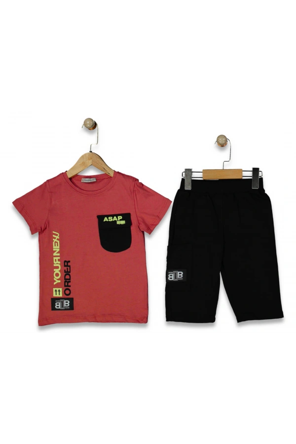 YOURNEW BASKILI ŞORTLU ERKEK TAKIM